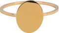 Charmin’s goudkleurige zegelring R715 Modern Oval goldplated staal