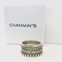 Charmin&#8217;s stapelring zilver R300 Silver 'Dotted'