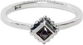 Charmin&#8217;s  stapelring zilver R006 Black 'Diamond Ace'