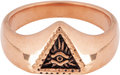 R678 Eye Triangle Rose Gold Steel