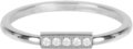 Charmin&#8217;s  stapelring staal R540 Tube Crystal CZ Shiny Steel
