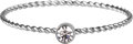 Charmin’s  stapelring Staal R944 Shine Bright Twisted Steel and white crystal
