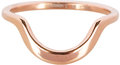 Charmin’s roségoudkleurige stapelring R554 Half Moon Plain rosé-goldplated staal