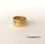 Charmin’s goudkleurige stapelring R326 Snake goldplated staal