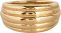R992 Chunky Stripes Goldplated Steel Ring