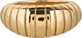 R998 Big Stripy Goldplated Steel Ring