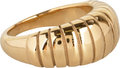 R998 Big Stripy Goldplated Steel Ring