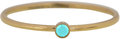 Charmin’s goudkleurige stapelring R789 Shine Bright Turquoise goldplated staal