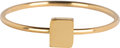 Charmin&#8217;s goudkleurige stapelring R721 Minimalist Rectangle goldplated staal