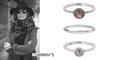 Charmin&#8217;s  stapelring zilver R296 Labradorite 'Natural Stone'