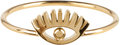 Charmin’s goudkleurige stapelring R762 Lashes goldplated staal