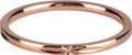 Charmin’s roségoudkleurige stapelring R306 Cross rosé-goldplated staal