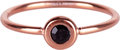 R958 Donut Rosegold-plated and black crystal