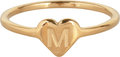R1015-M Letter M In My Heart Gold 
