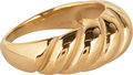 R996 Chubby Croissant Ring Goldplated Steel 