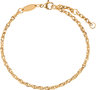 Charmin's Goldplated Gedraaid stalen armbandje CB27 Chain Bracelet Gold Steel