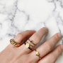 R964 Wish Coin Rosegoldplated Steel Ring