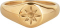 R1002 Mini Star Seal Goldplated Steel Ring
