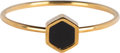 Charmin&#8217;s goudkleurige stapelring R711 Hexagram goldplated staal