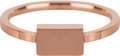 Charmin&#8217;s roségoudkleurige stapelring R613 Block rosé-goldplated staal