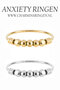 Charmin’s roségoudkleurige Anxiety ring,stapelring R518 Palm rosé-goldplated staal