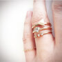 Charmin's ring R1042 Stylish Bright Gold Champagne