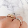 Charmin's Zegel Ring R1054 Brown Goldstone Goldfilled