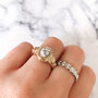Charmin's Zegel Ring R1056 White Howlite Goldfilled