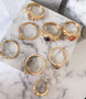 Charmin's Zegel Ring R1056 White Howlite Goldfilled
