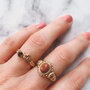 Charmin's Zegel Ring R1056 White Howlite Goldfilled