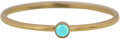 Charmin&#8217;s goudkleurige stapelring R789 Shine Bright Turquoise goldplated staal