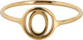 Charmin’s initialen open ronde zegelring Goldplated R1121 Letter O