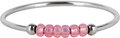 Charmin's R1145 Anxiety Ring Palm Pink Beads Steel
