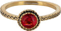 Charmin's ring R1101 Birthstone January Garnet Red Stone Goldplated Iconic Vintage 
