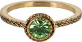 Charmin's ring R1097 Birthstone August Light Green Stone Goldplated Iconic Vintage
