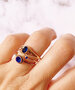 Charmin's ring R1098 Birthstone September Blue Sapphire Goldplated Iconic Vintage