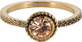 Charmin's ring R1099 Birthstone November Champagne Stone Goldplated Iconic Vintage