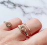 Charmin's ring R1099 Birthstone November Champagne Stone Goldplated Iconic Vintage