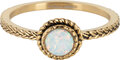 Charmin's ring R1083 Birthstone October Opaal Stone Goldplated Iconic Vintage Iconic Vintage