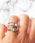 Charmin's ring R1083 Birthstone October Opaal Stone Goldplated Iconic Vintage Iconic Vintage