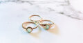 Charmin's ring R1083 Birthstone October Opaal Stone Goldplated Iconic Vintage Iconic Vintage
