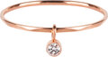 Charmin&#8217;s roségoudkleurige stapelring R578 Dangling Crystal rosé-goldplated staal
