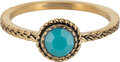 Charmin's ring R1100 Birthstone December Turkoys Blue Stone Goldplated Iconic Vintage
