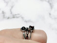 Charmin’s Ovale Elegante Zwarte Hematiet Ring Staal R1167