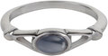Charmin’s Ovale Elegante Blauw-Paarse Cateye Ring Staal R1160
