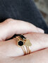 Charmin&#8217;s goudkleurige stapelring R823 Oh My Love goldplated staal