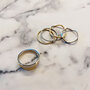 Charmin&#8217;s goudkleurige stapelring R797 Smooth Waves goldplated staal