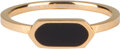 Charmin’s goudkleurige stapelring R672 Fashion Seal Black Oval goldplated staal