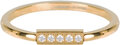 Charmin&#8217;s goudkleurige stapelring R541 Tube Crystal goldplated staal