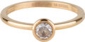 Charmin&#8217;s goudkleurige stapelring R489 Stylish Bright goldplated staal